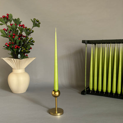 Lime Green Taper candle (32 cm)