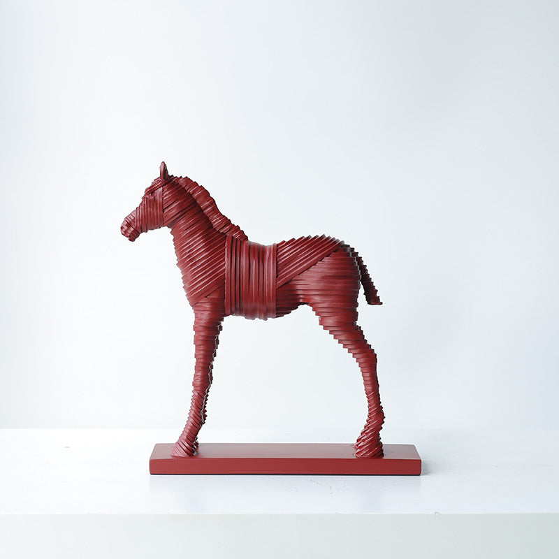 Apricus Horse Sculpture (Maroon)