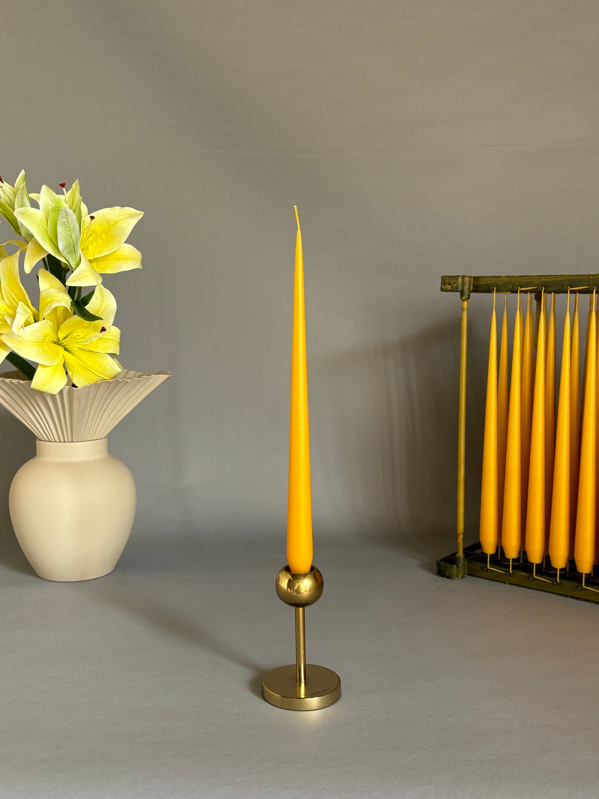 Yellow Taper candle (32 cm)