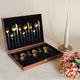 Nordic Black Gold Dinner Cutlery Set (Set of 24 pieces)