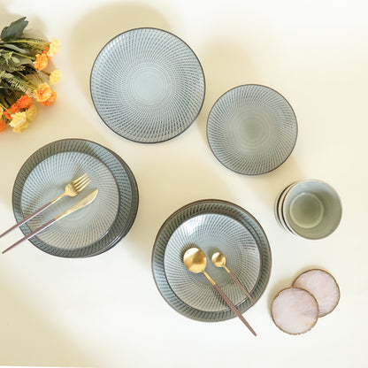 Mangata Grey Modern Dinnerset (Set of 16 Pcs)