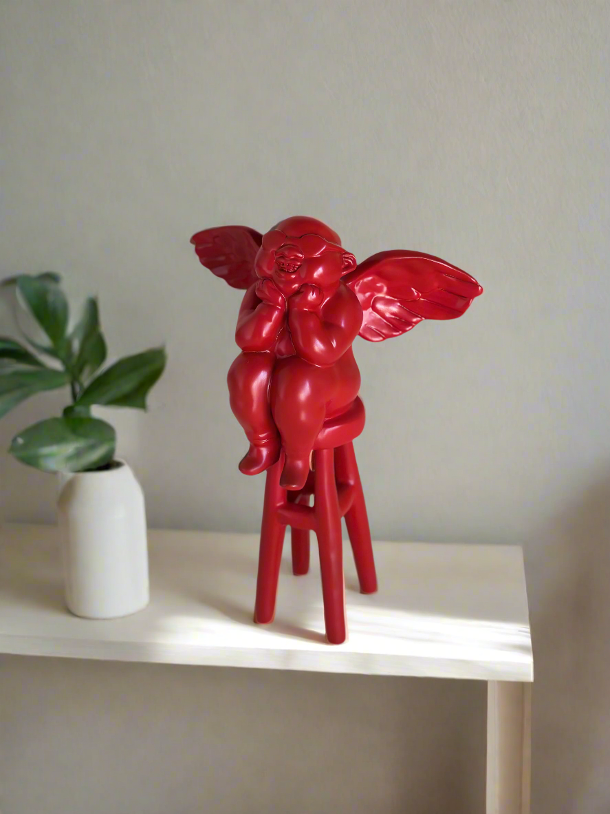 Caeles Angel Red Sculpture