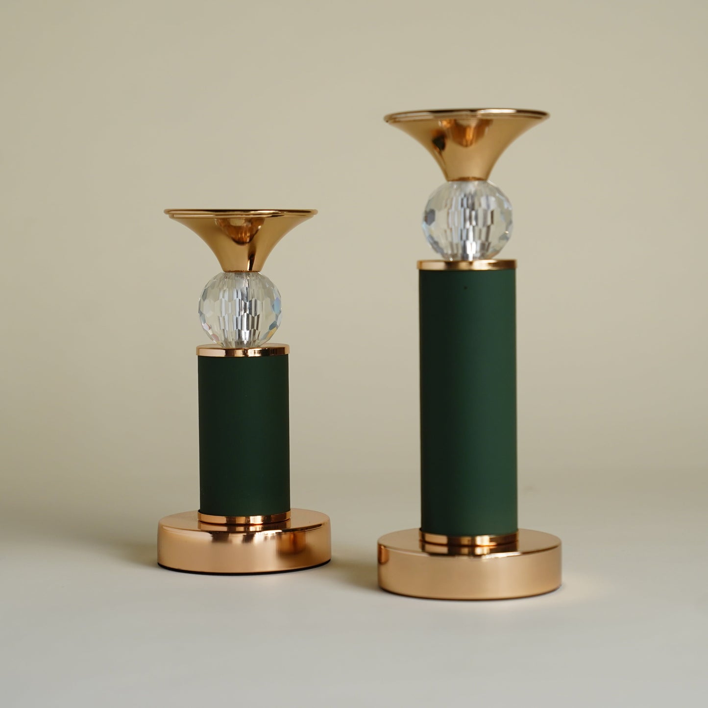 Corium Green Candle Stand (Set of 2)