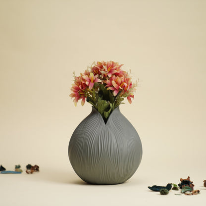 Ammil Flower Grey Ceramic Vase