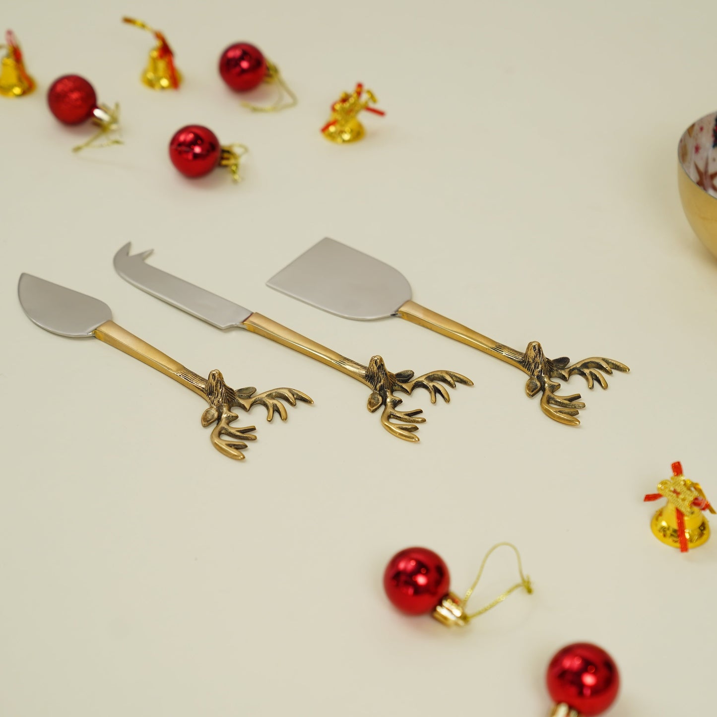 Deer Christmas Cheese knives (set of 3)