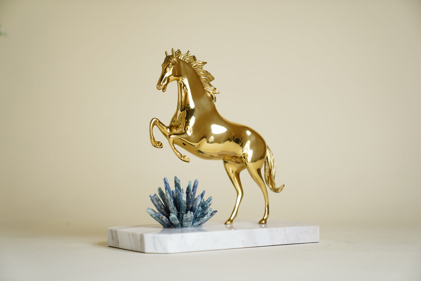 Majestic Horse Brass Sculpture