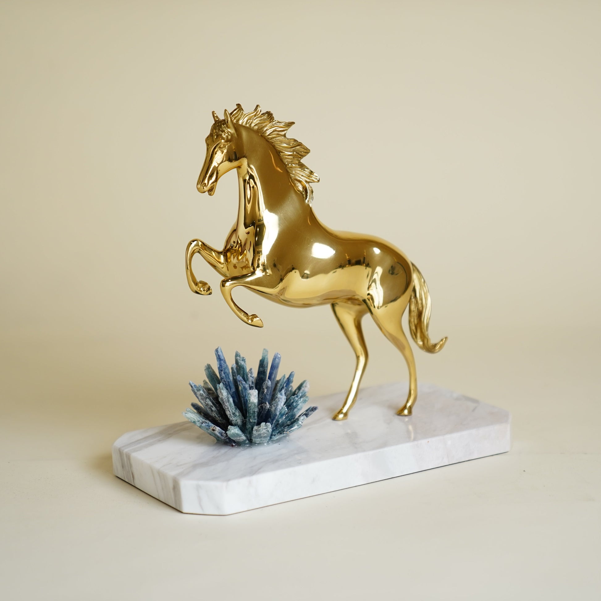 Majestic Horse Brass Sculpture