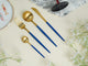 Nordic Royal Blue Gold Cutlery Set (24 Pieces)