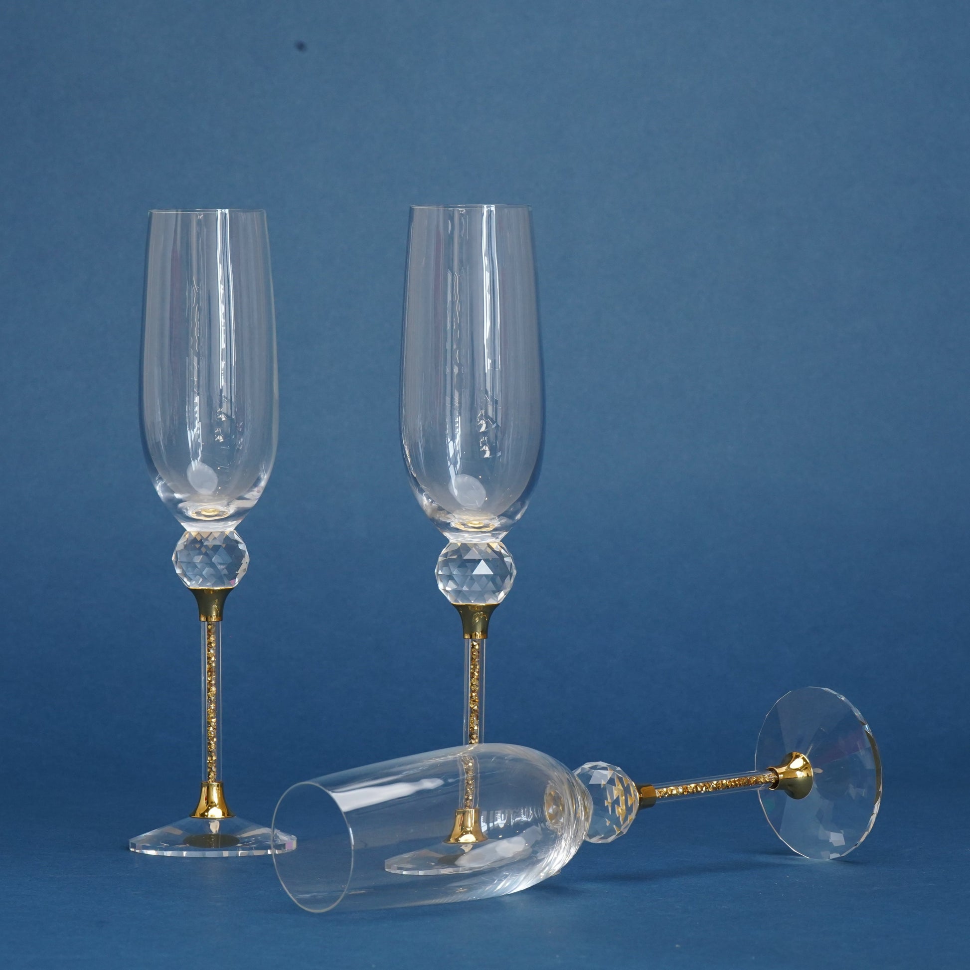 Caelus Crystal Champagne Glasses (Set of 2)