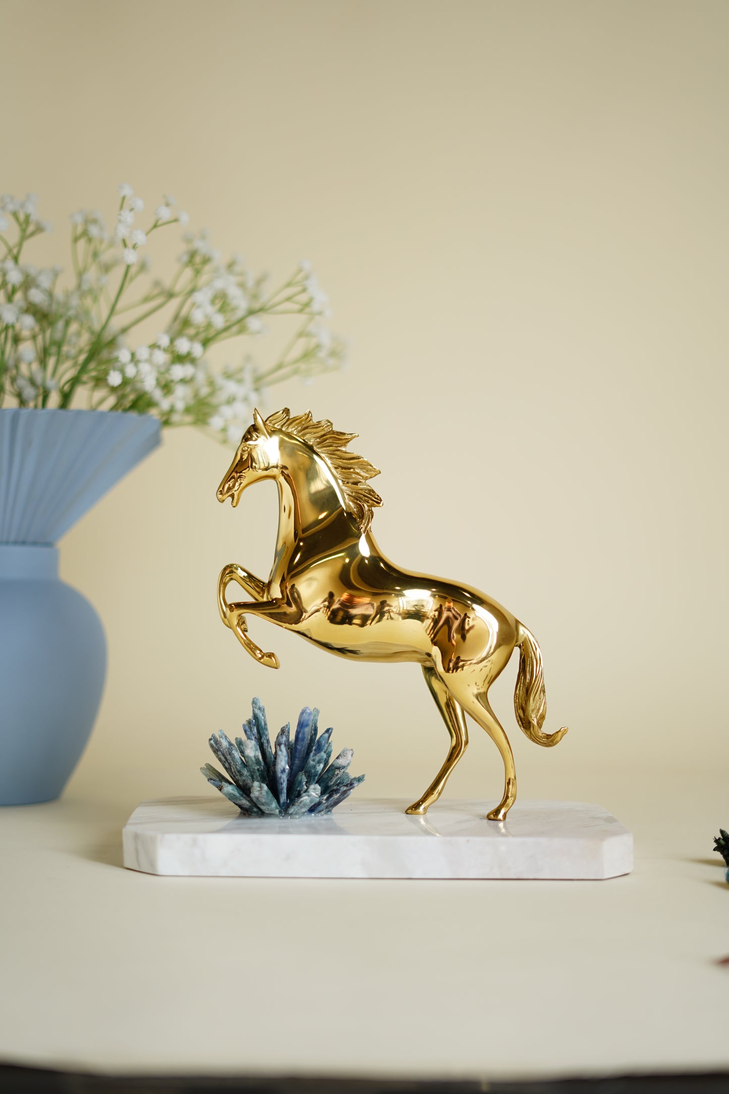 Majestic Horse Brass Sculpture