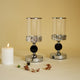 Meraki Silver Candle Stands (Set of 2)