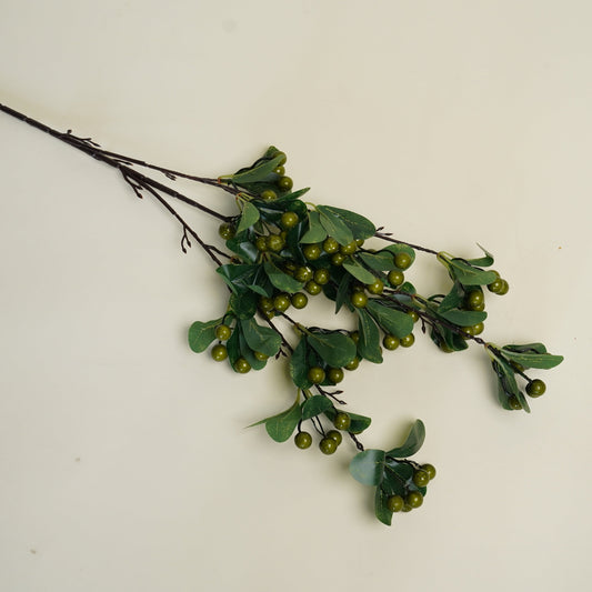 Green Berry Branch Flower Stem