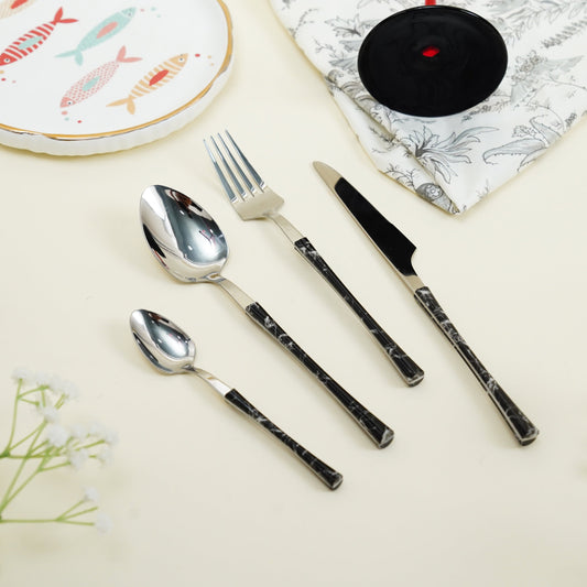 Flatware Marbled Cutlery Set (Set of 24 pieces)