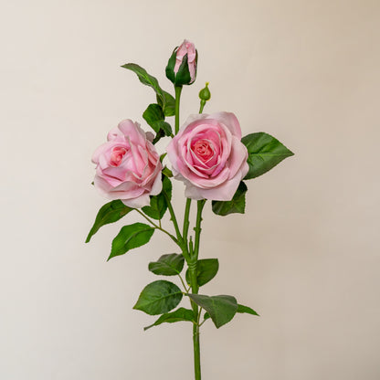 Pink Rose Bunch Artificial Flower Stem