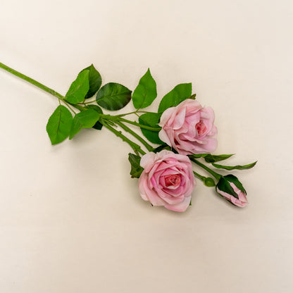 Pink Rose Bunch Artificial Flower Stem