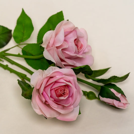 Pink Rose Bunch Artificial Flower Stem