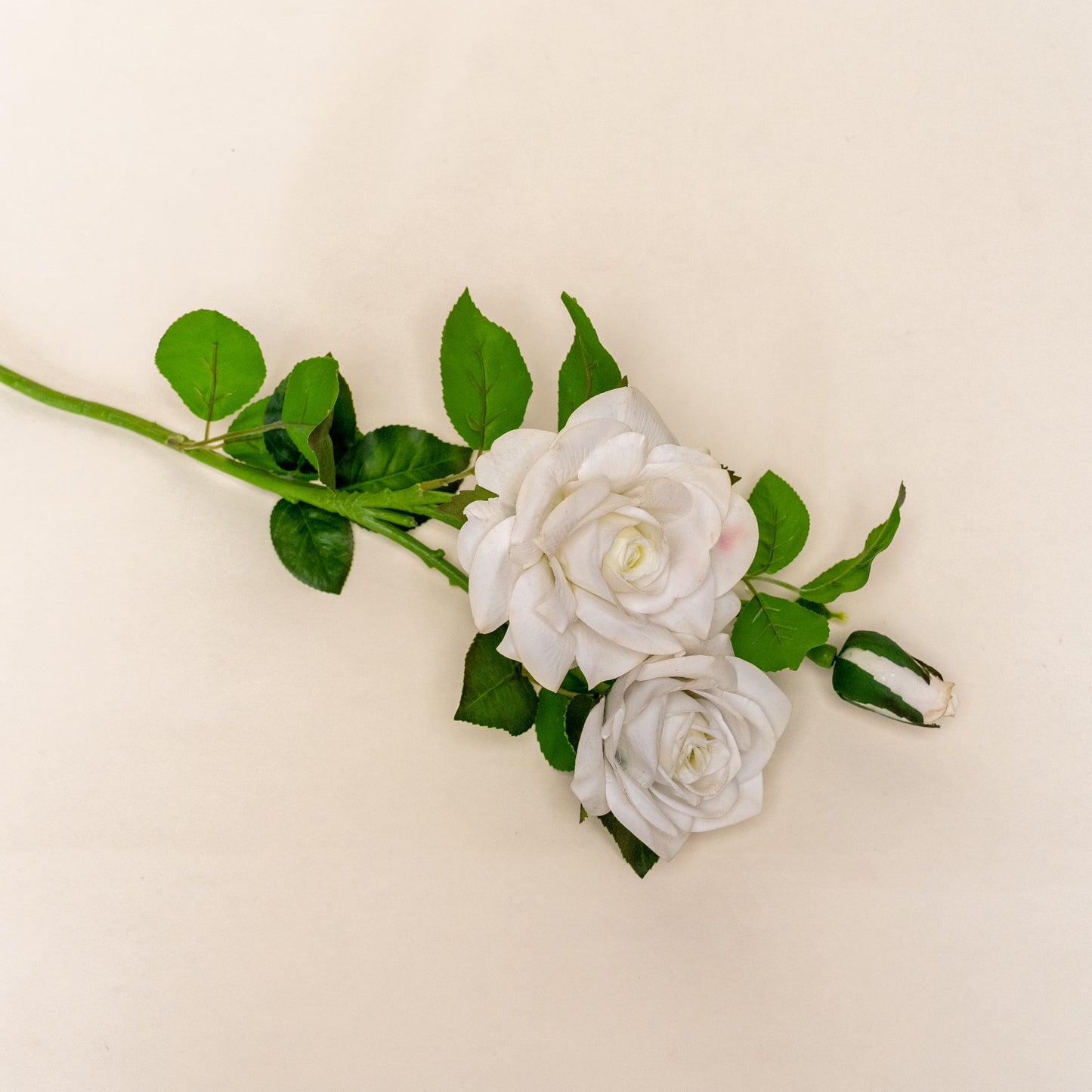 White Rose Bunch Artificial Flower Stem