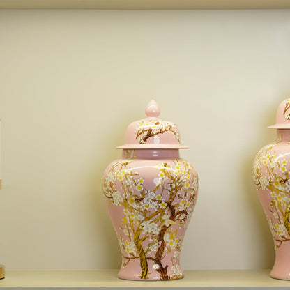 Luxury Pink Decorative Porcelain Jar (Small)