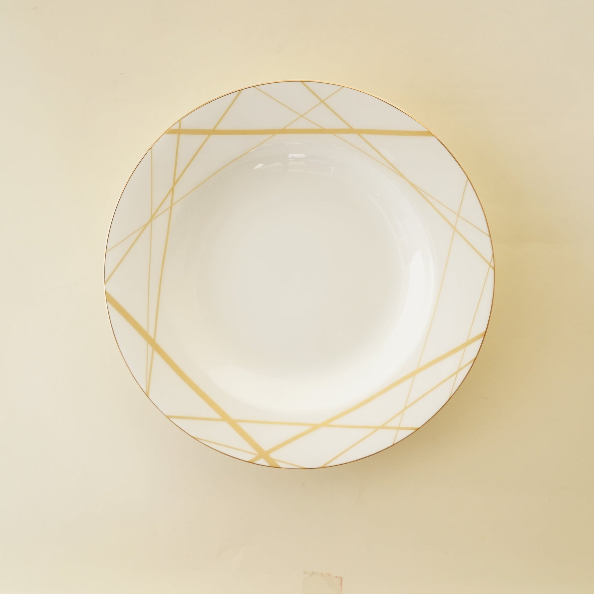 White Gold Bone China pasta bowl