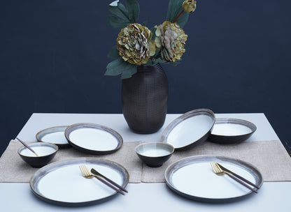Marmor Earthy White Dinner Plate