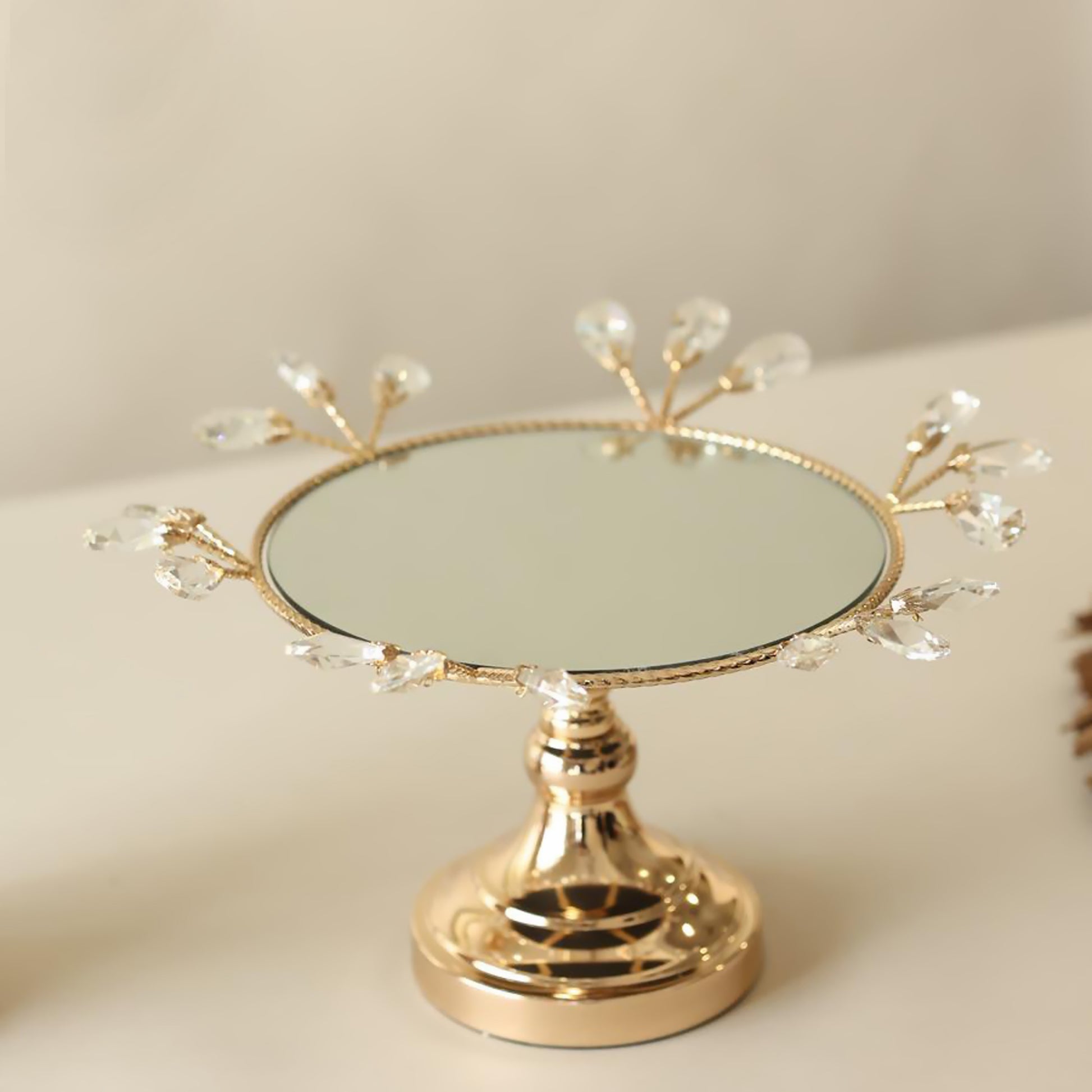 Mangata Luxury Mirror Crystal Cupcake Platter