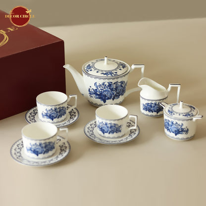 Kheima Blue Paradise Luxury Tea set ( Set of 15 pcs)