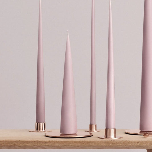 Soft Rose Cone candle (23 cm)