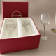 Silver Swarovski Wine glass Gift Box (Set of 2)