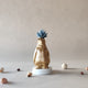 Penguin Blue Crystal Brass Sculpture