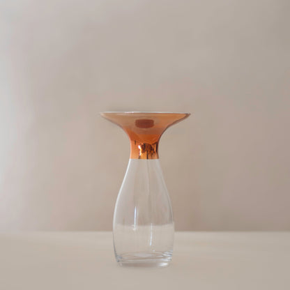 Laetus Rose Gold Glass Vase (Small)