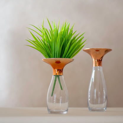 Laetus Rose Gold Glass Vase (Small)