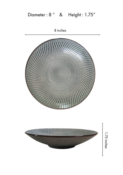 Mangata Grey Ceramic Pasta Bowl