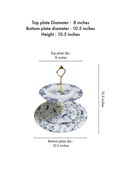 Apricus Peacock Dessert platter (2 Tier)