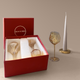 Amber Gold Wine Glass Gift Hamper (Set of 2)