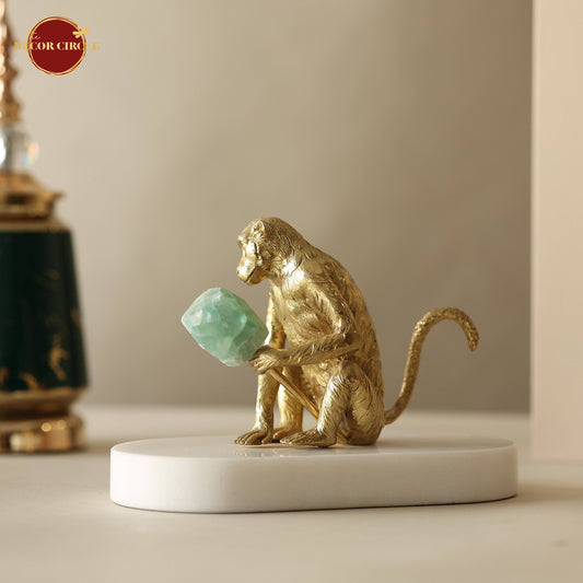 Enlightened Monkey brass luxury sculpture