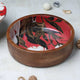 Red Paradise Multipurpose Large Snack Wooden Bowl