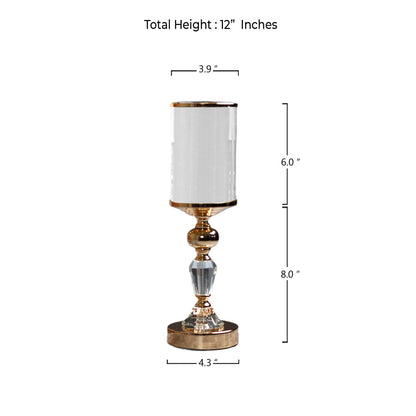 Fulgor Rose Gold Crytsal Candle Stands - The Decor Circle