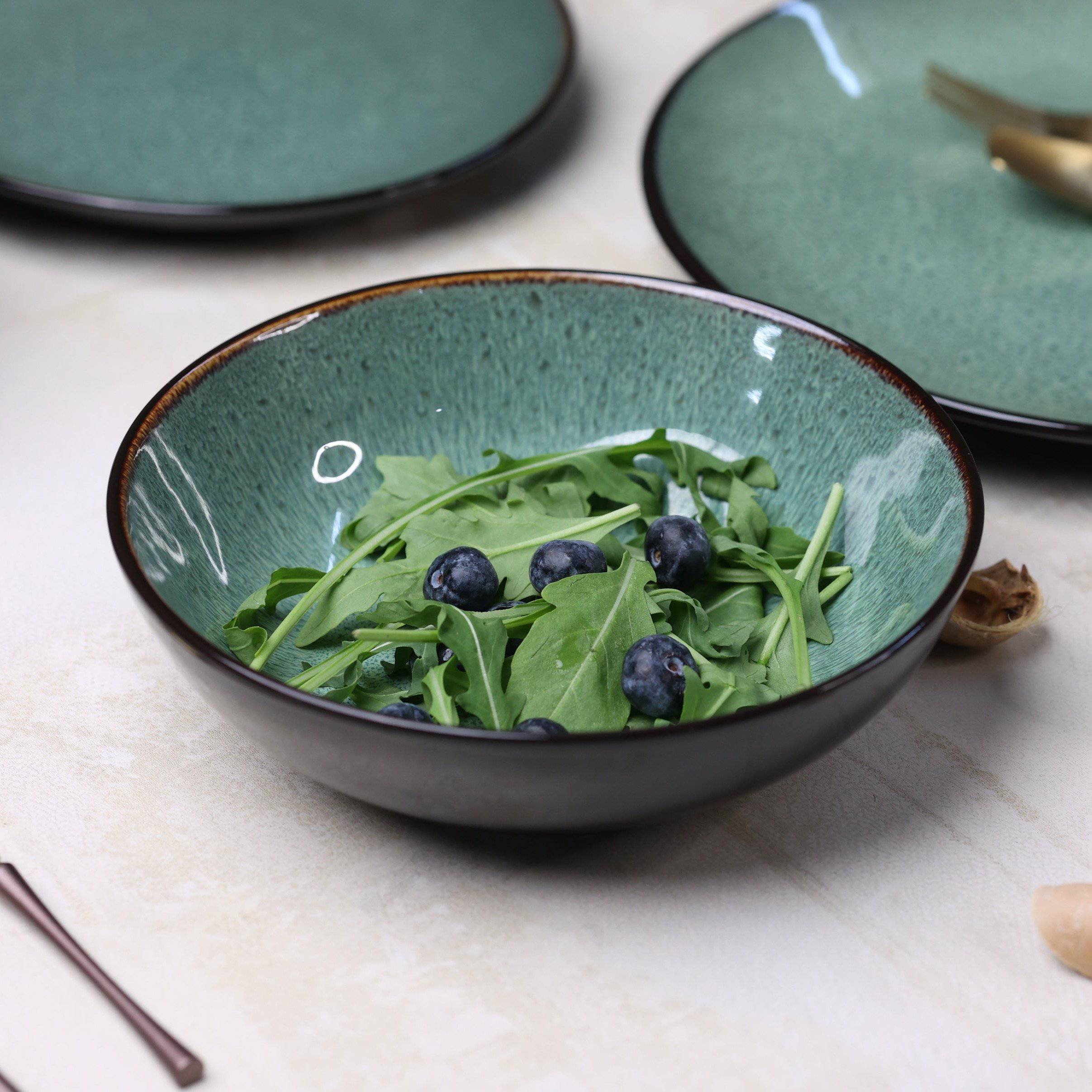 Inpensus Green Ceramic Bowl The Decor Circle