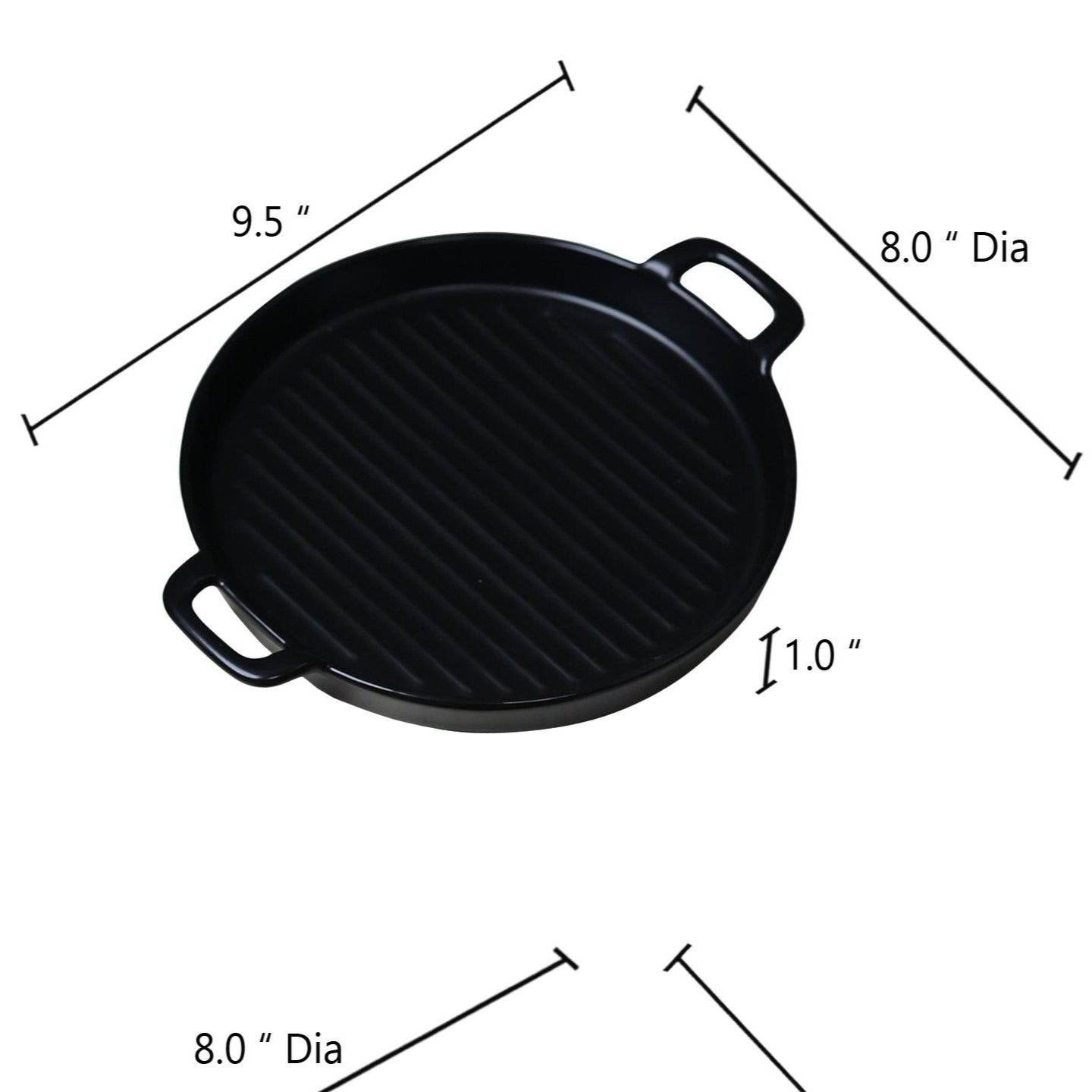 Minas Ceramic Baking Platter (Black)