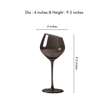 Barware Slanting Smokey Wine Glasses (Set of 2/Set of 6)